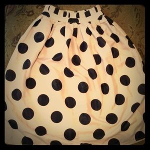 Girls Tan and Black polka dot skirt Dainty Jewells